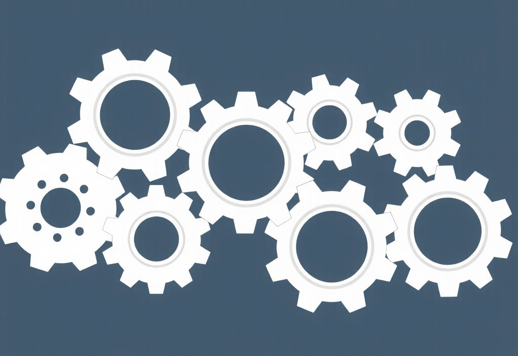 Gears turning, symbolizing system modifications and ongoing development